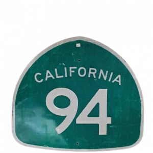 panneau de signalisation California 94 authentique - goodies - décoration USA rétro originale - americana