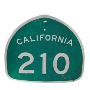 panneau de signalisation routier California 210 authentique - Goodies - décoration USA rétro originale - americana