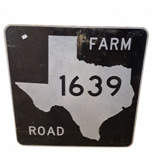 Panneau de signalisation routier Farm Texas 1639 authentique - Goodies -décoration USA rétro originale - americana