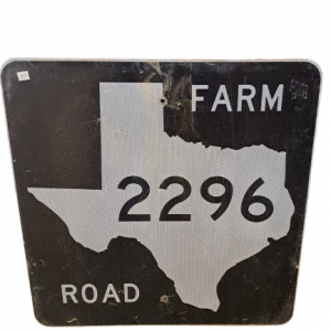Panneau de signalisation routier Farm Texas 2296 authentique - Goodies - Décoration USA rétro original - americana