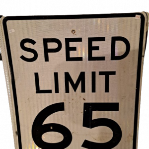 Panneau de signalisation routier Speed Limit 65 authentique - Goodies - décoration USA rétro original - americana