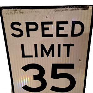 panneau de signalisation routier Speed Limit 35 authentique - Goodies - décoration USA rétro original - americana