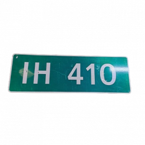 Panneau de signalisation routier IH 410 authentique Goodies - décoration USA rétro originale - americana