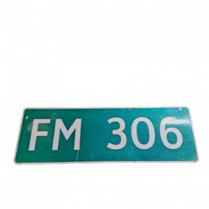 Panneau de signalisation routier FM 306 authentique - Goodies - décoration USA rétro originale - americana