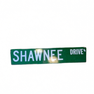 Panneau de signalisation « SHAWNEE DRIVE » authentique – Goodies – décoration USA rétro originale – americana