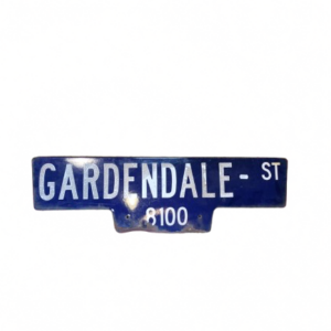 Panneau de signalisation « GARDENALE » authentique – Goodies – décoration USA rétro originale – americana