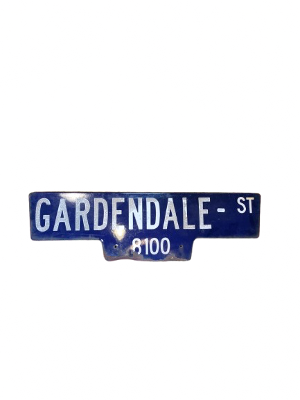 Panneau de signalisation « GARDENALE » authentique – Goodies – décoration USA rétro originale – americana